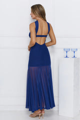Serene Sway Strapless Maxi Dress Navy
