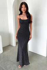 Nalani Embellished Maxi Dress - Black