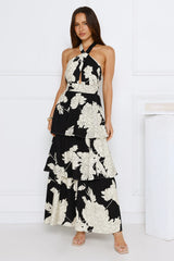 Isla Dream Halter Maxi Dress Black