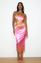 RUNAWAY Suela Midi Dress Sunset