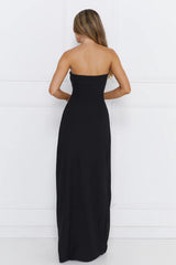 Dazzling Desires Strapless Maxi Dress Black