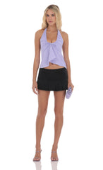 Scrunch Halter Top in Lavender