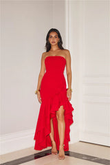 Extravagant Events Strapless Maxi Dress Red