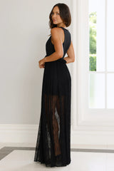 Golden Aura Maxi Dress Black