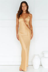 About A Girl Maxi Dress Gold