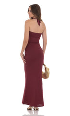 Sunny Two Piece Maxi Dress in Maroon