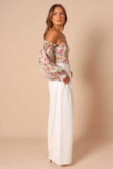 Acantha Bodysuit - Beige Floral