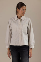 Skjorte - Baya Patch Pocket Stripe Sunwashed Blue