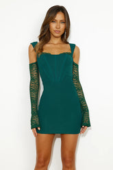 Classiness Mini Dress Forest Green