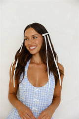 Long Bow Hair Clips Cream