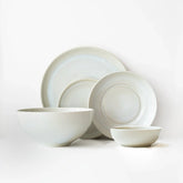 8 Kişilik Stoneware Yemek Takımı - İnci Beyaz