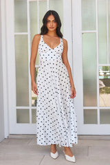 Runway Dreams Satin Maxi Dress White