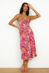 Brunch Run Midi Dress Red