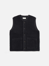 Universal Works Alvar Fleece Lancaster Gilet Navy