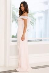 Exclusive Guest List Off Shoulder Maxi Dress Pink