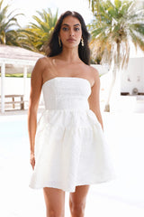 Silhouette Of Dreams Strapless Mini Dress White