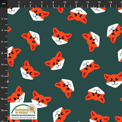 Fabric, Knit, Avalana Jersey 419-955 Happy Fox