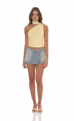 Scarf Halter Top in Yellow