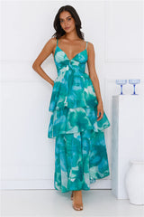 Electric Dreams Maxi Dress Green