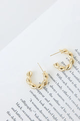 Meet Me Here Hoop Earrings Gold