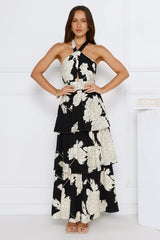 Isla Dream Halter Maxi Dress Black