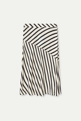 Falda midi estampado de rayas Piano