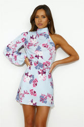 Party Edit Satin Mini Dress Blue