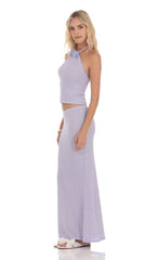 Crochet Florette Two Piece Set in Lavender