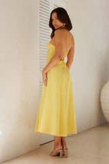 Ocean Horizon Midi Dress Yellow