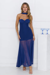 Serene Sway Strapless Maxi Dress Navy