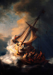 Rembrandt - Cristo nella tempesta sul lago di Galilea| Stampa piatta HD o in 3D
