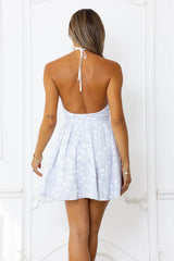 Daydream Believer Halter Mini Dress Blue