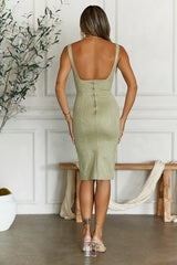 Give Me One More Minute Midi Dress Olive