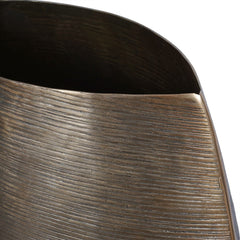 Libra Southwold Textured Oval Vase 80cm - Antique Brass