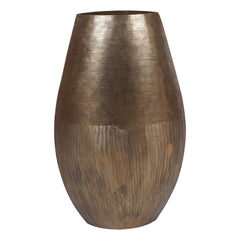 Libra Southwold Textured Oval Vase 80cm - Antique Brass