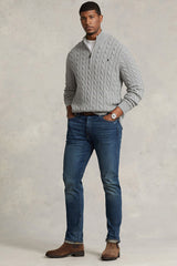 Polo Ralph Lauren Yarım Fermuarlı Dik Yaka Saç Örgü Triko-Libas Trendy Fashion Store