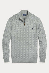 Polo Ralph Lauren Yarım Fermuarlı Dik Yaka Saç Örgü Triko-Libas Trendy Fashion Store