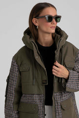 Replay Piye Dö Pul Desenli Kapüşonlu Puffer Mont-Libas Trendy Fashion Store