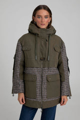 Replay Piye Dö Pul Desenli Kapüşonlu Puffer Mont-Libas Trendy Fashion Store