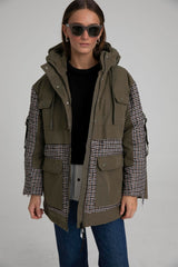 Replay Piye Dö Pul Desenli Kapüşonlu Puffer Mont-Libas Trendy Fashion Store