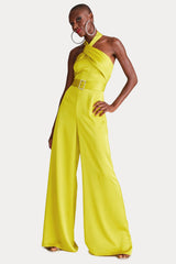 Halston Kemerli Geniş Paça Abiye Tulum