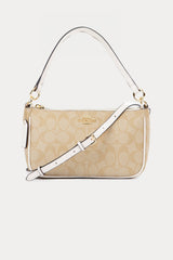 Coach Logolu Deri Omuz Çantası