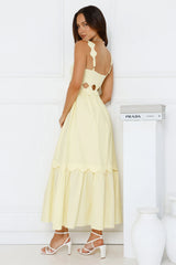 Chasing Sunbeams Midi Dress Yellow
