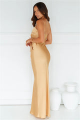 About A Girl Maxi Dress Gold