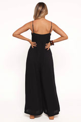 Abegail Flowy Jumpsuit - Black