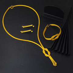 Sevgi Bağı 14 Ayar Altın Örgü Düğün Seti