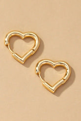 Heart Shape Huggie - Gold