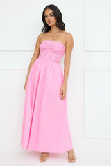 Luciana Strapless Maxi Dress Pink