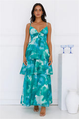 Electric Dreams Maxi Dress Green