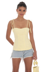 Flare Top in Yellow